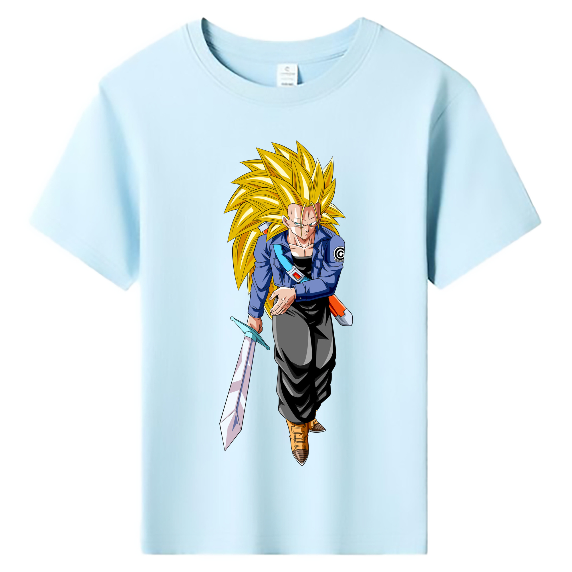 （画像用） ドラゴンボール トランクス（Torankusu）DRAGON BALL Trunks 綿100％キッズTシャツ（フロントプリント）